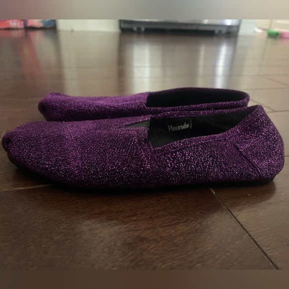 HOUNDS BY DAWGS FLEECE LINED KAYMANNS GLITTER Slip On SHOE PURPLE Size 7/8 - Picture 5 of 6